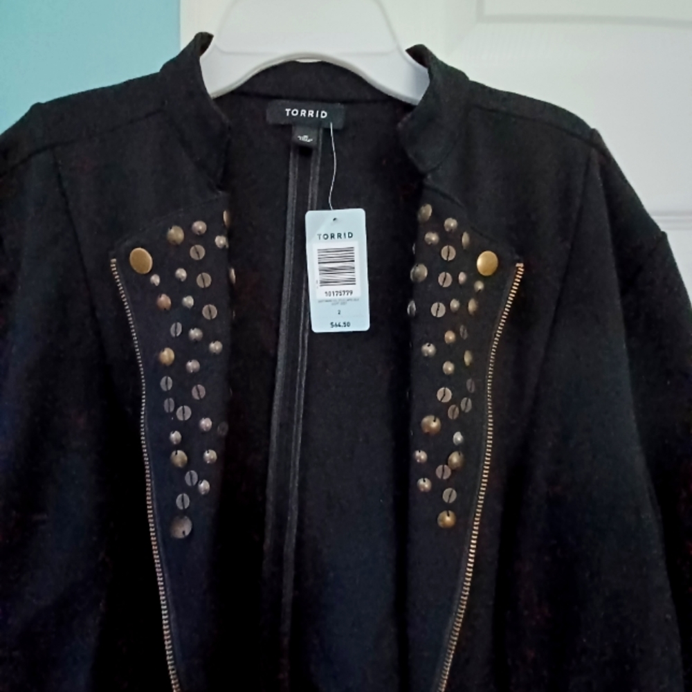 Torrid studded knit jacket